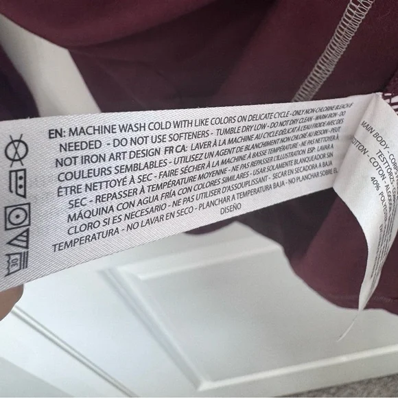 Ariat Rebar Long-Sleeve 3-Button Henley Work Shirt, Burgundy, Large, EUC - Picture 10 of 11